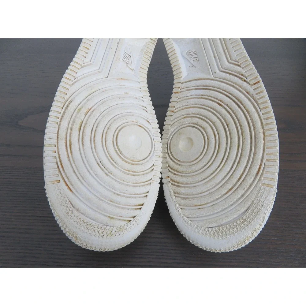Nike Air Force 1 Shoes Womens 9.5 White Leather Casual Sneakers DD8959-100 - Picture 8 of 10